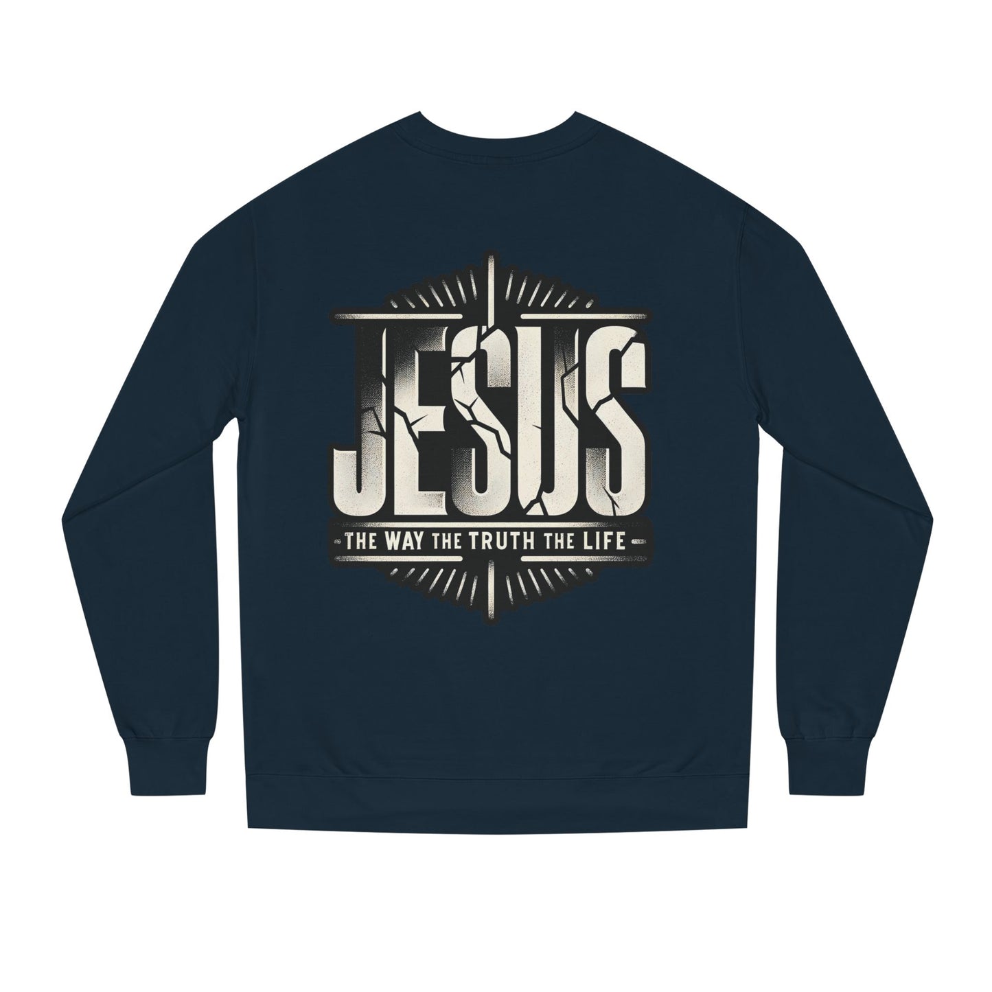 Jesus Graphic Sweatshirt — Vintage Religious Cross & Lamb Crewneck
