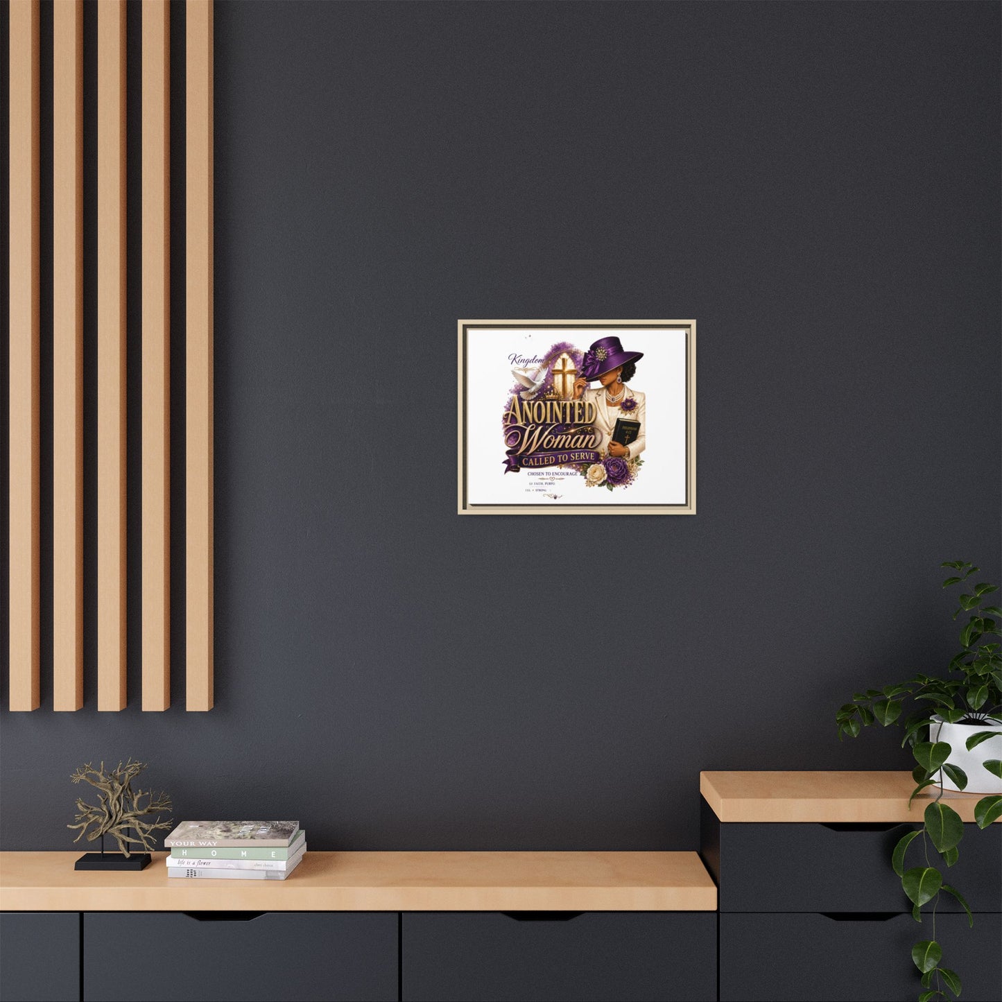 Framed Canvas Print — "Anointed Woman Called to Serve" Christian Wall Art