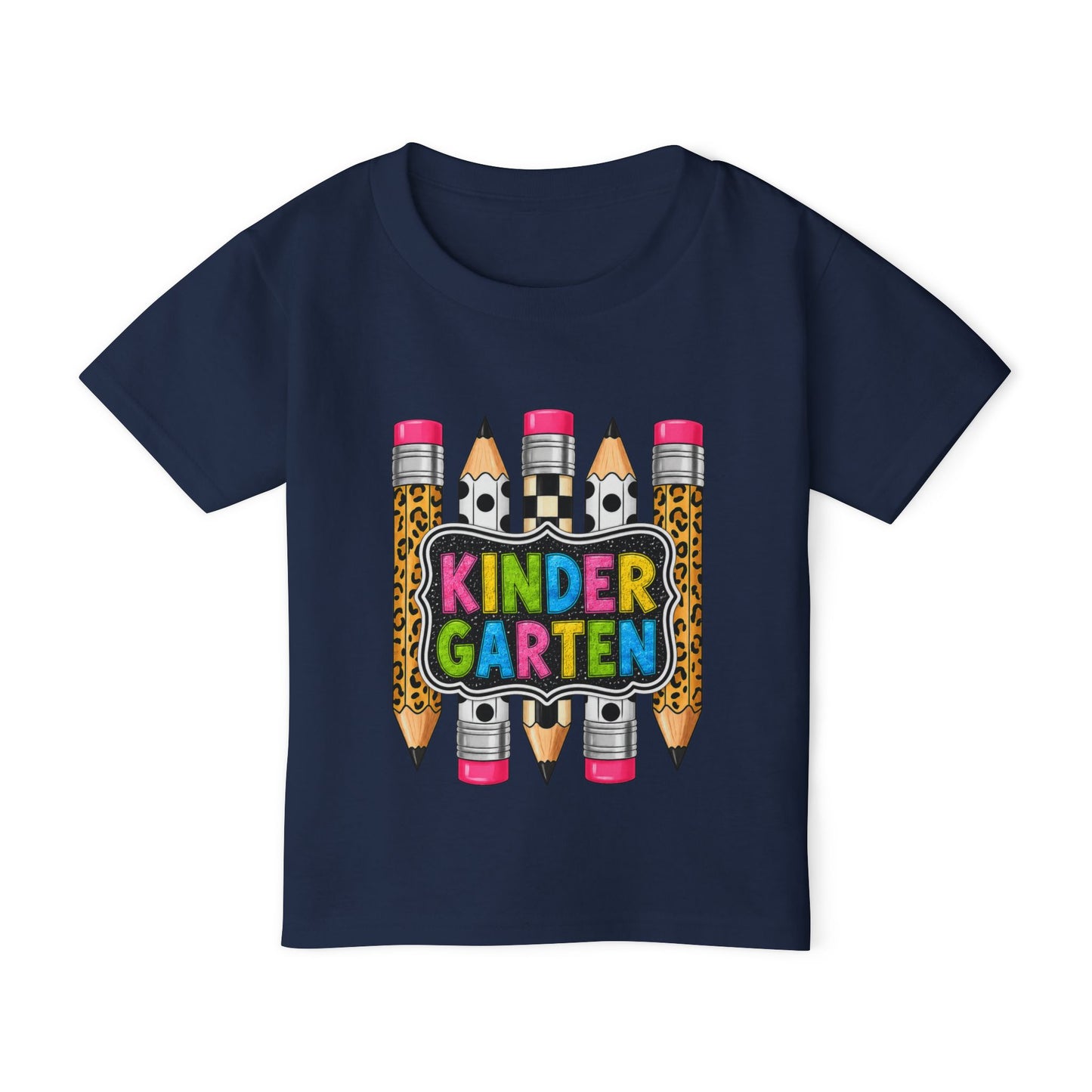 Kindergarten Pencils Toddler T-Shirt — Colorful Back-to-School Tee