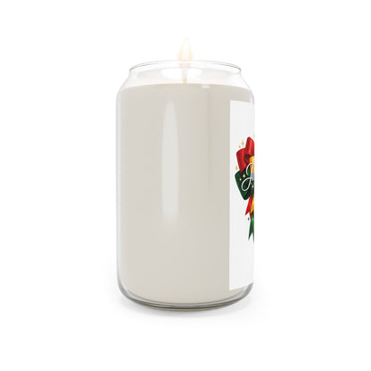 Juneteenth Scented Soy Candle 13.75oz — Festive Red, Green & Gold Ribbon