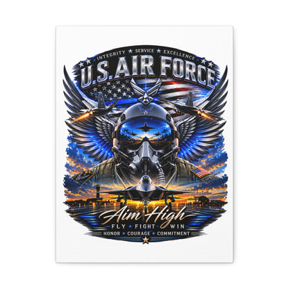 U.S. Air Force 'Aim High' Stretched Canvas - Military Aviation Wall Art
