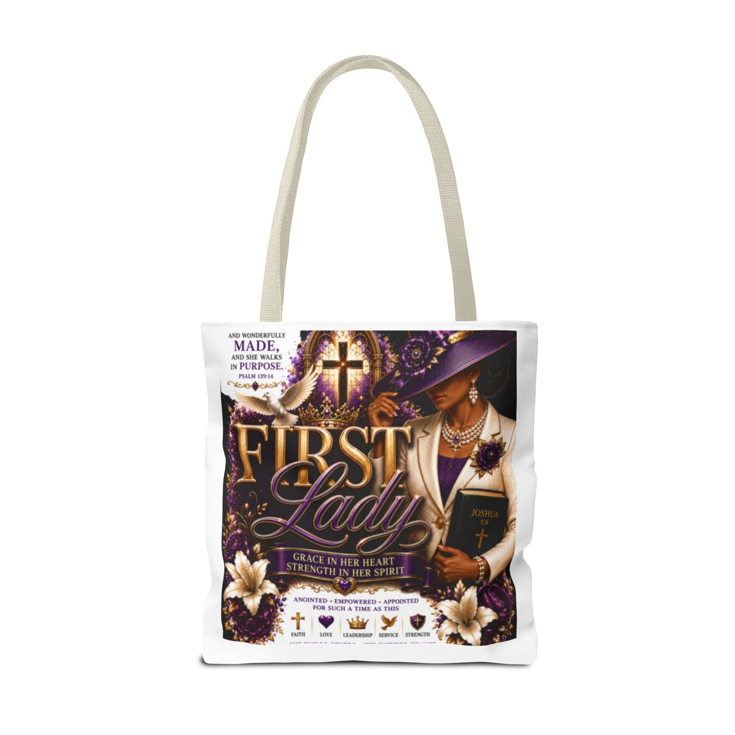 First Lady Christian Tote Bag – Faithful Grace Inspirational Church Purse