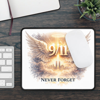 9/11 Never Forget Gaming Mouse Pad — Memorial Angel Wings Tribute