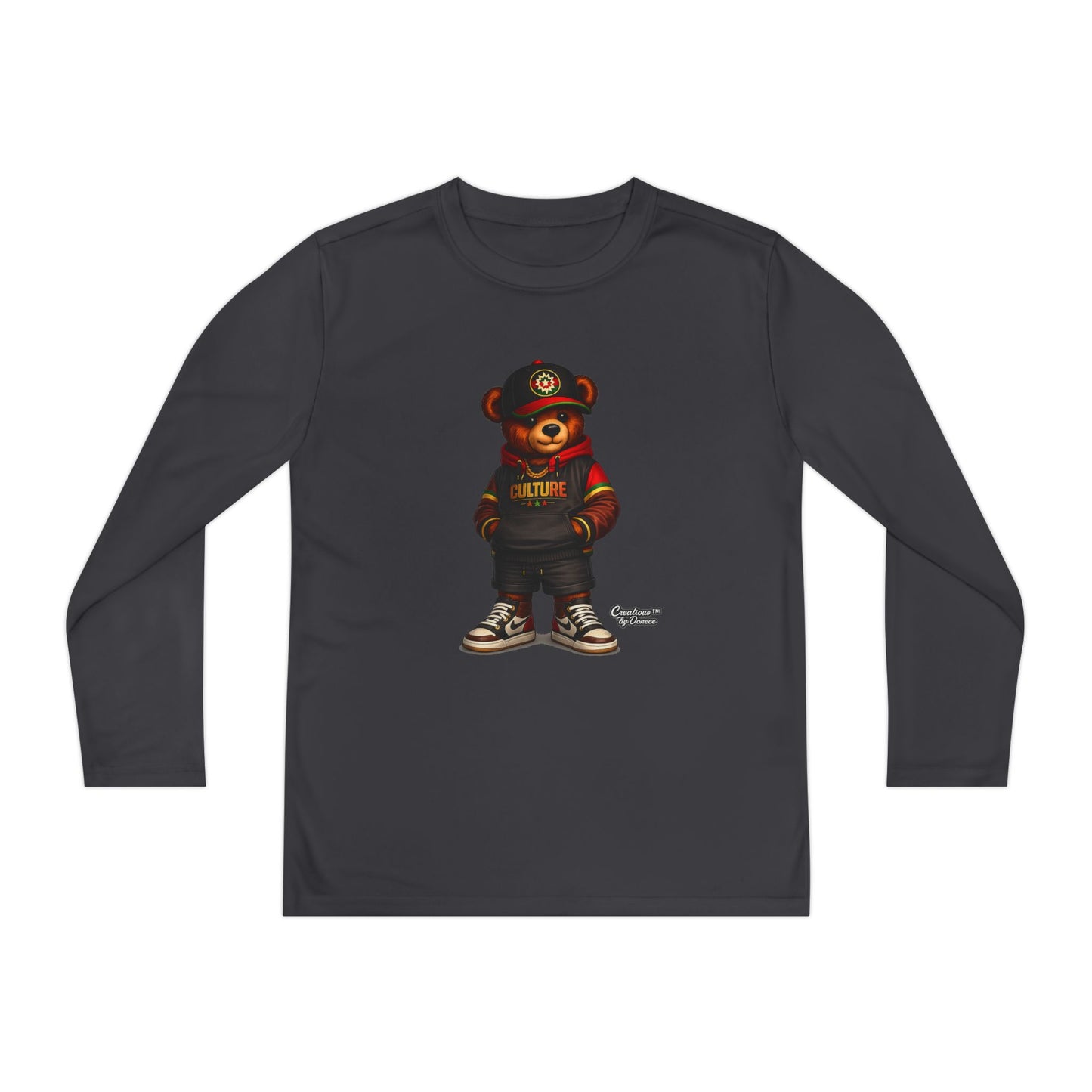 Kids Bear Graphic Long Sleeve Tee — Urban Streetwear Youth Shirt