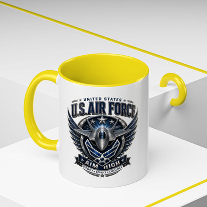 U.S. Air Force Aim High Accent Coffee Mug (11/15oz)
