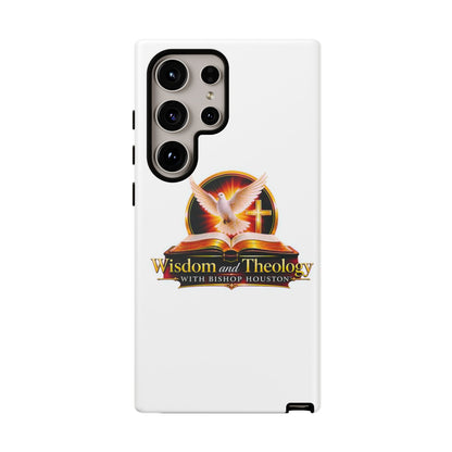 Wisdom and Theology Phone Case — Christian Dove & Cross Protective Tough Case