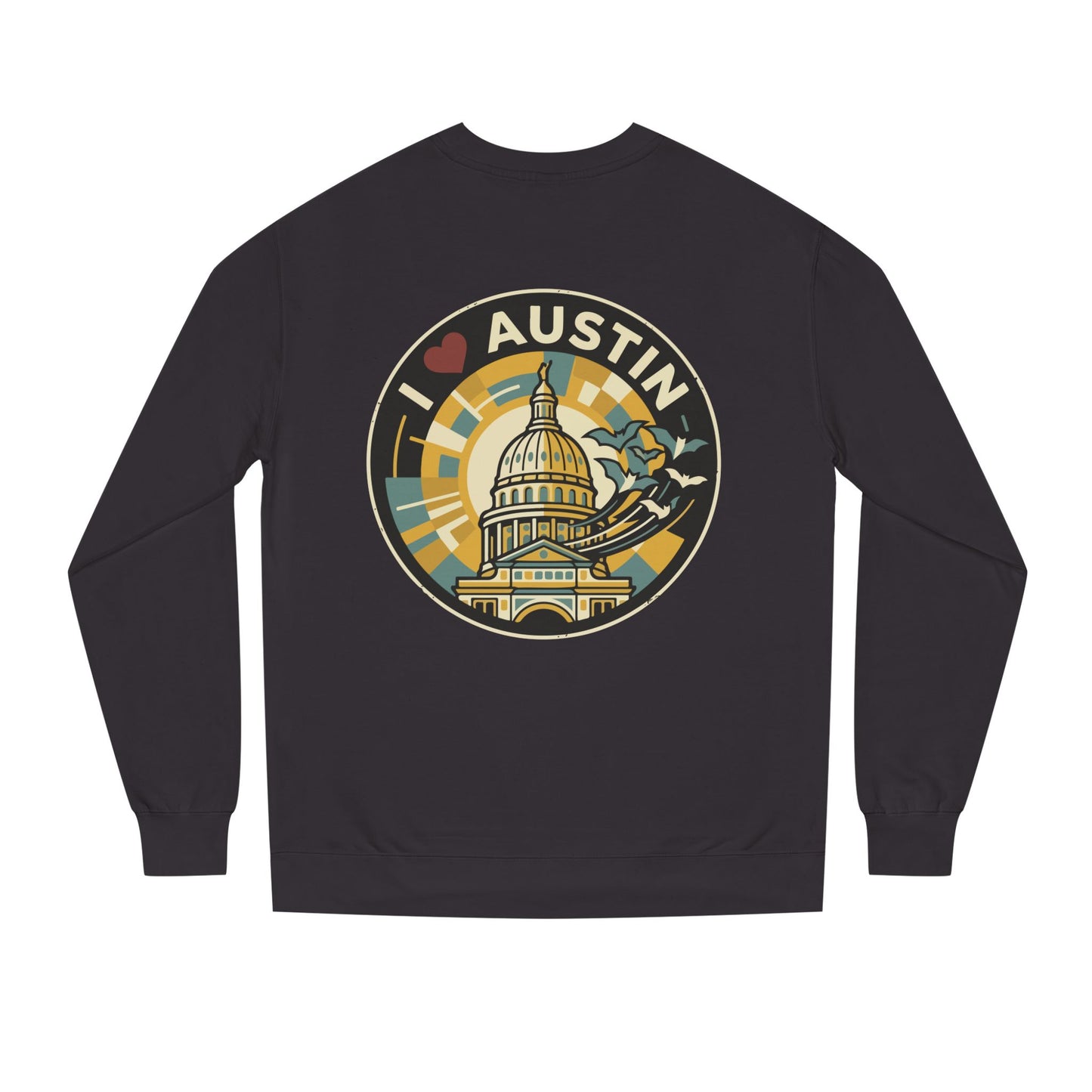 I  Austin Crewneck Sweatshirt — Austin Capitol Retro Graphic