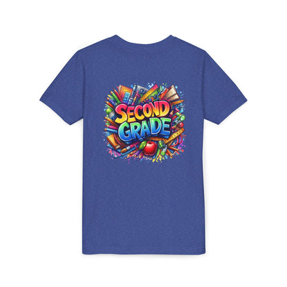 Second Grade Youth Tee — Colorful Back-to-School Kids T-Shirt