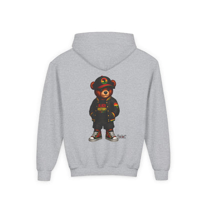 Youth Bear Hoodie — 'Follow Your History' Streetwear Kids Sweatshirt