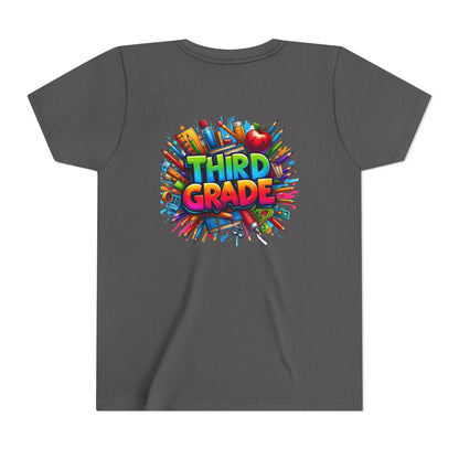 Third Grade Kids' T-Shirt – Colorful School Supplies Back-to-School Tee