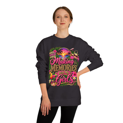 Making Memories With My Girls Crewneck Sweatshirt — Tropical Girls Trip Pullover