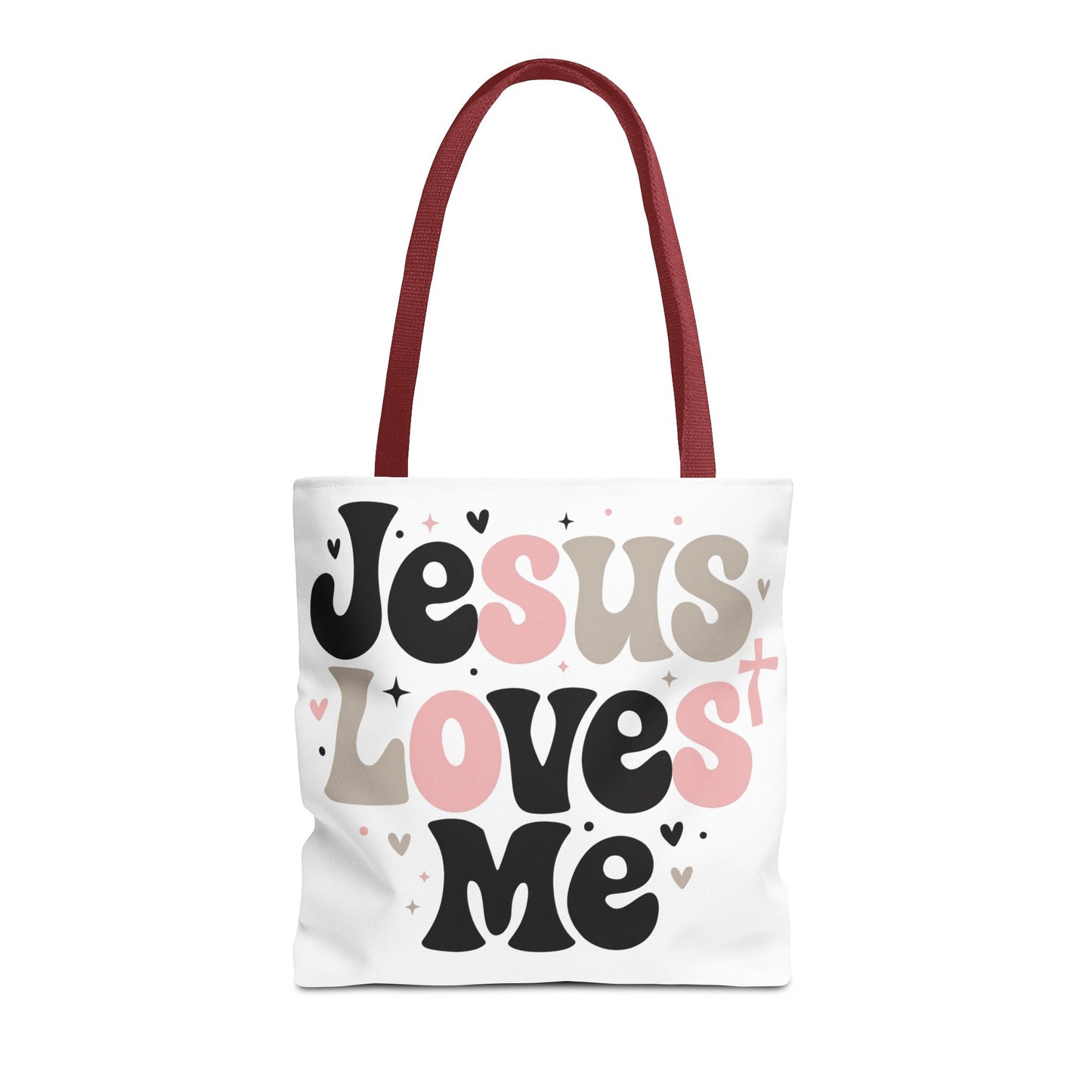 Jesus Loves Me Tote Bag - Faith-Inspired Christian Scripture Canvas Tote