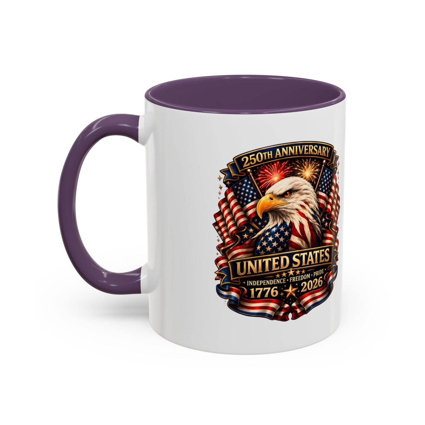 Patriotic Eagle Coffee Mug - United States 250th Anniversary 1776-2026