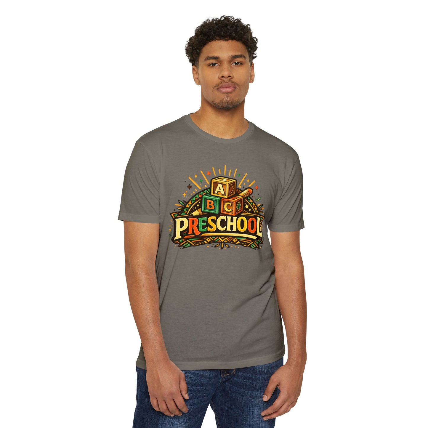 Preschool T-Shirt – Retro ABC Blocks Graphic Tee for Teachers & Kids