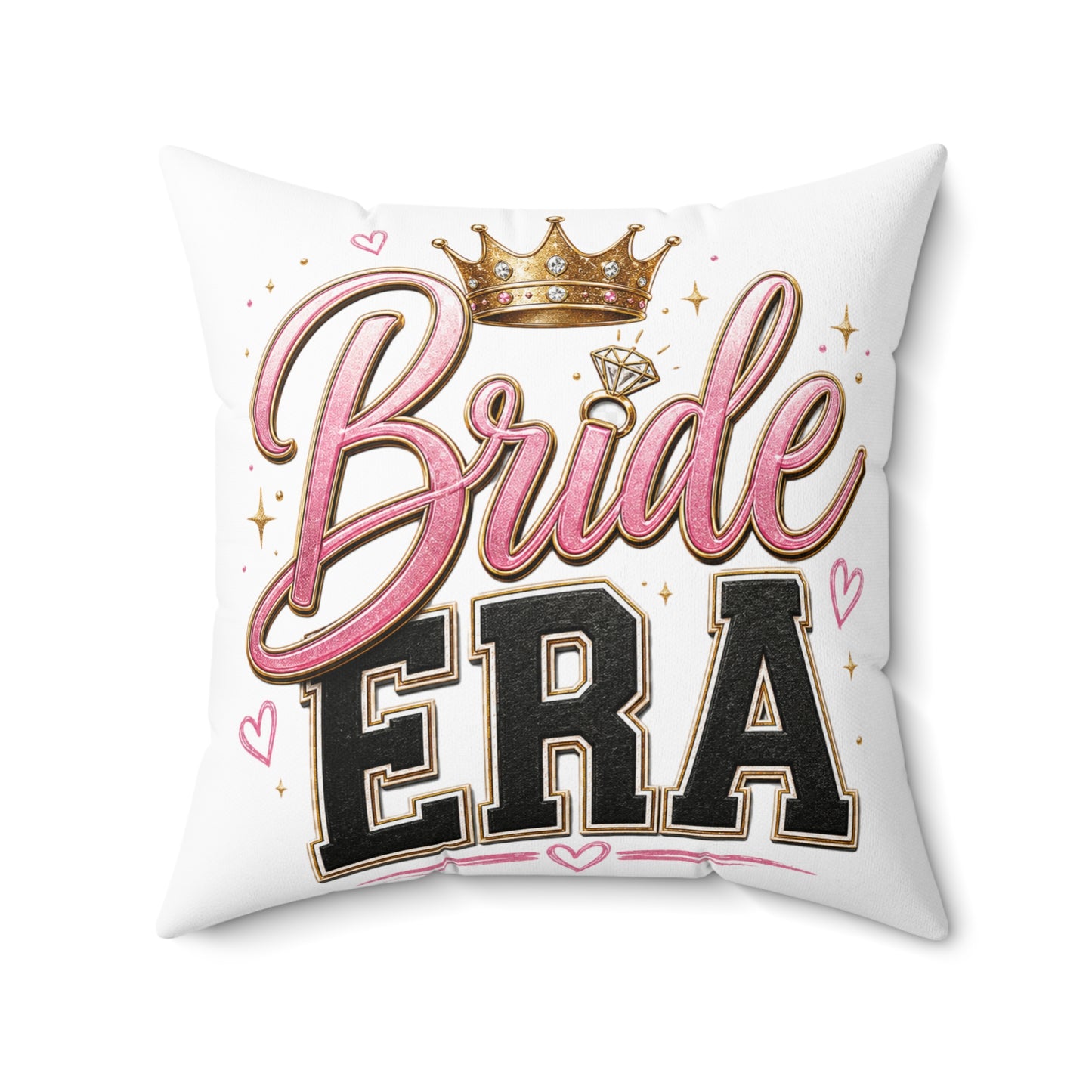 Bride Era Square Throw Pillow — Bachelorette Bridal Shower Decorative Cushion