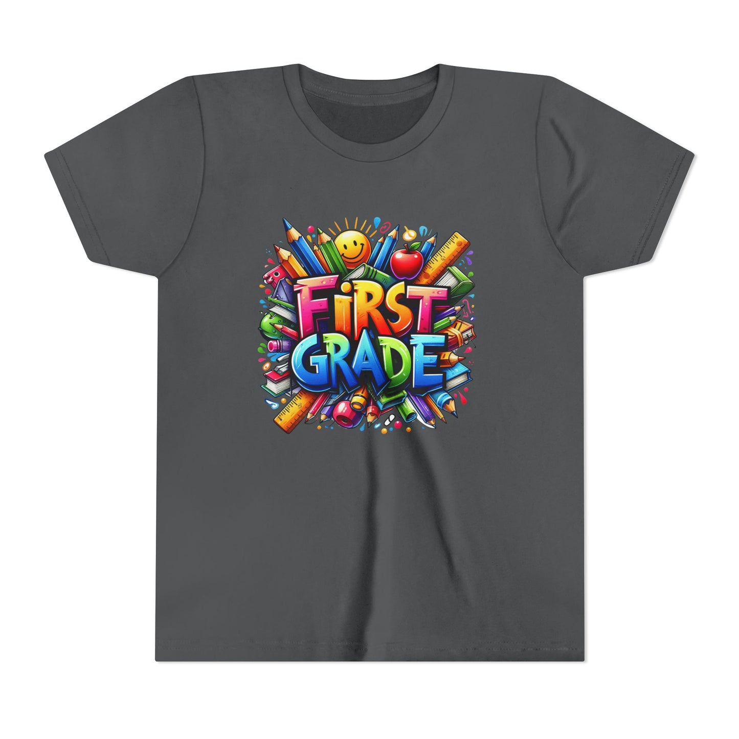 First Grade Kids Tee — Colorful Back-to-School Shirt for Boys & Girls