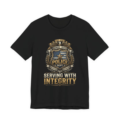 Police Badge 'Serving With Integrity' T-Shirt