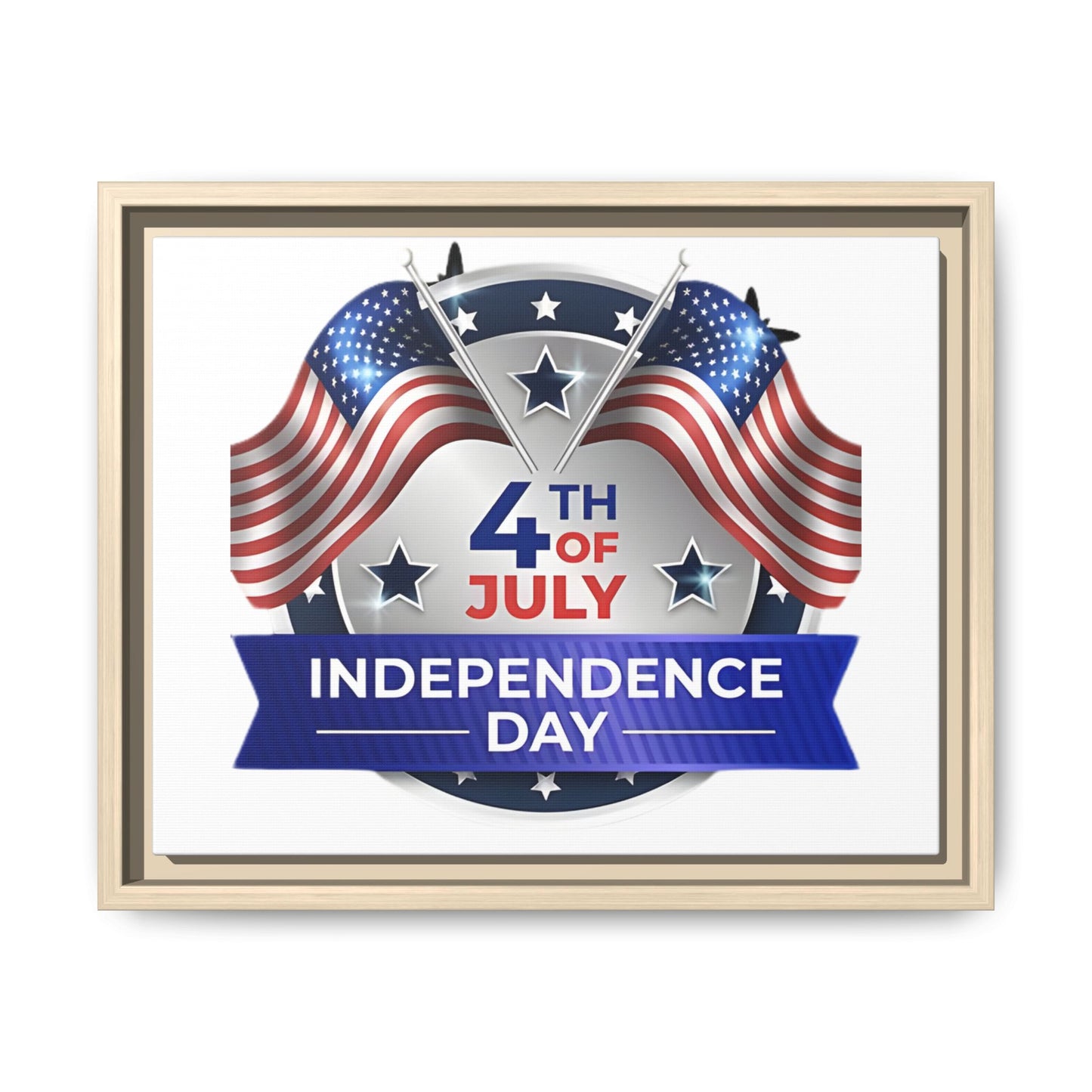4th of July Independence Day Framed Matte Canvas