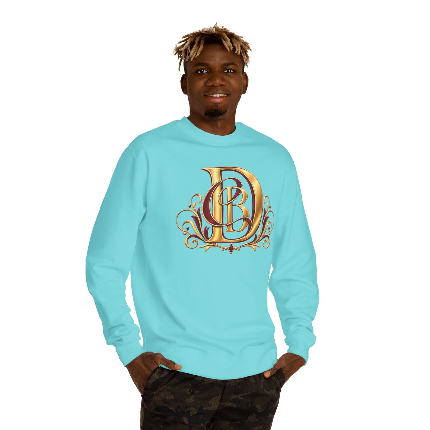 Monogram D Gold Ornate Crewneck Sweatshirt