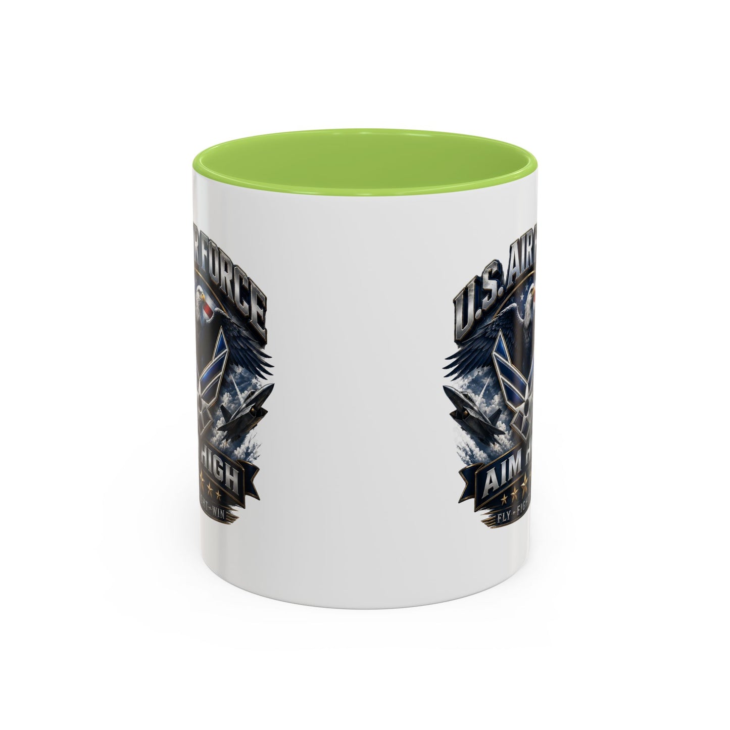 U.S. Air Force Accent Coffee Mug — Aim High Eagle Design (11/15 oz)