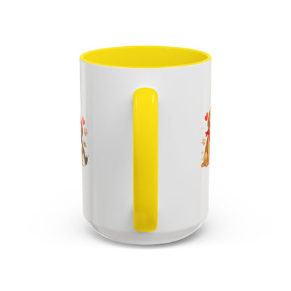 Dog Lover Accent Coffee Mug — “Love is a Four-Legged Word” Ceramic Gift
