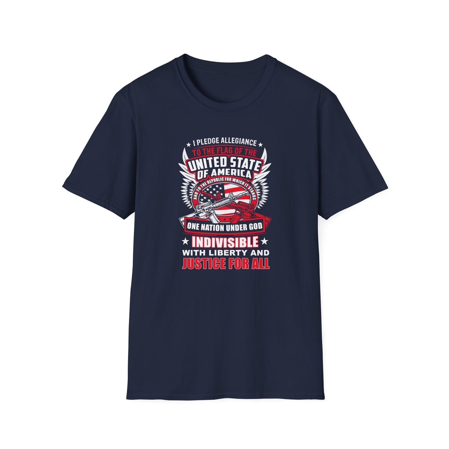 I Pledge Allegiance To the Flag of the of America The Reporlic for Which It Stands One Nation Under God Indivisible  With Liberty and Justice for All T-Shirt