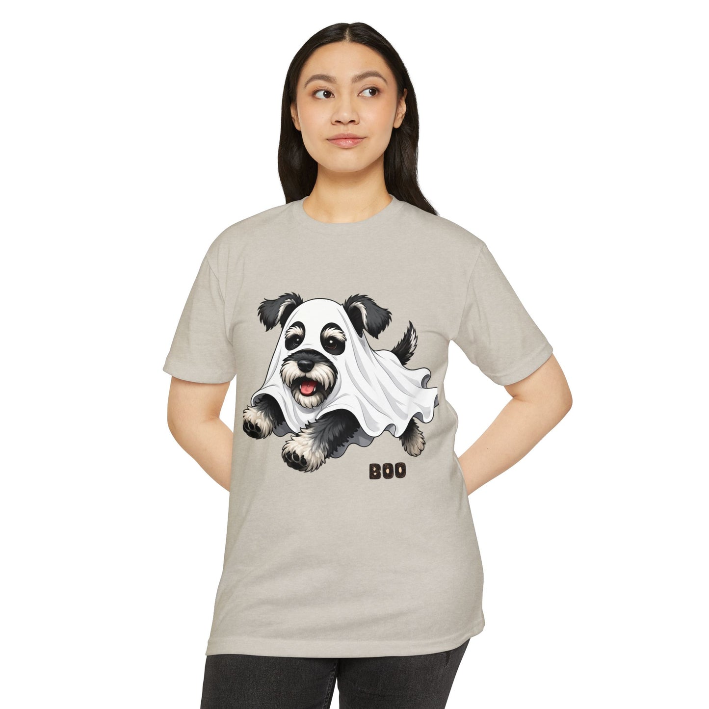Cute Ghost Puppy T-Shirt — "Boo" Halloween Dog Tee