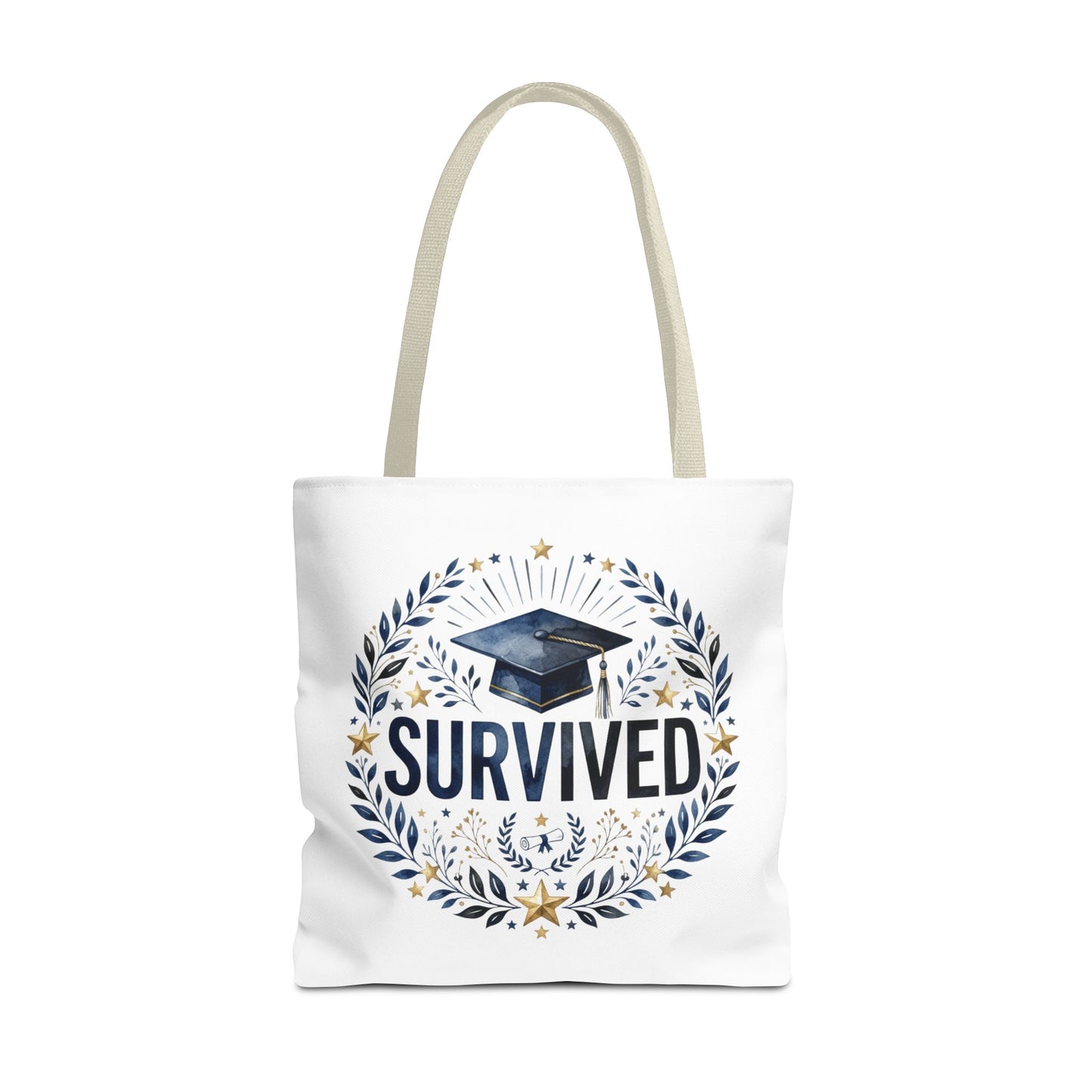 Graduation 'Survived' Tote Bag – Cap & Laurel Grad Gift