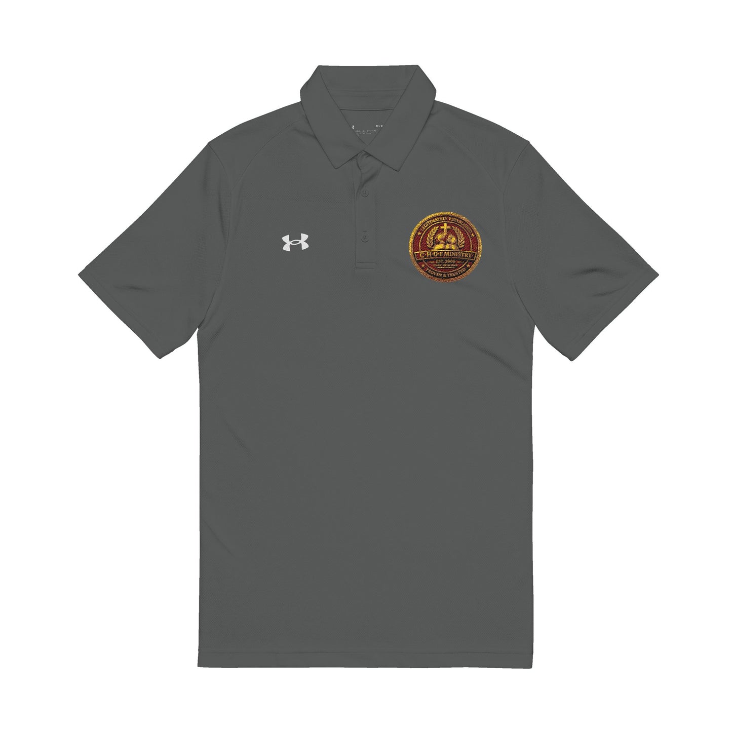 Embroidered Gold Seal Polo Shirt — Men's Under Armour Performance Polo