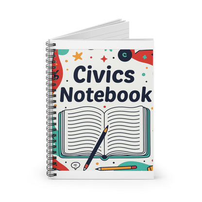 Civics Notebook — Spiral Ruled School Journal for Students & Teachers