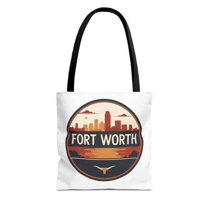 Fort Worth Skyline Tote Bag — Vintage Texas Cityscape Tote