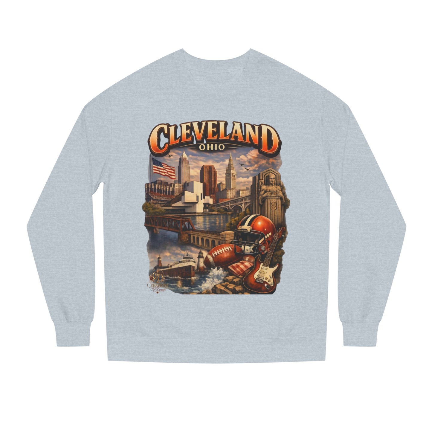 Cleveland Retro Cityscape Sweatshirt — Ohio Pride Football & Rock Design