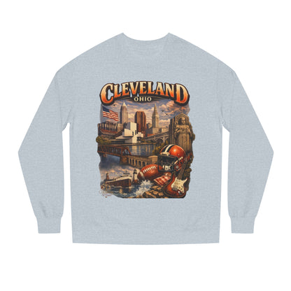 Cleveland Retro Cityscape Sweatshirt — Ohio Pride Football & Rock Design
