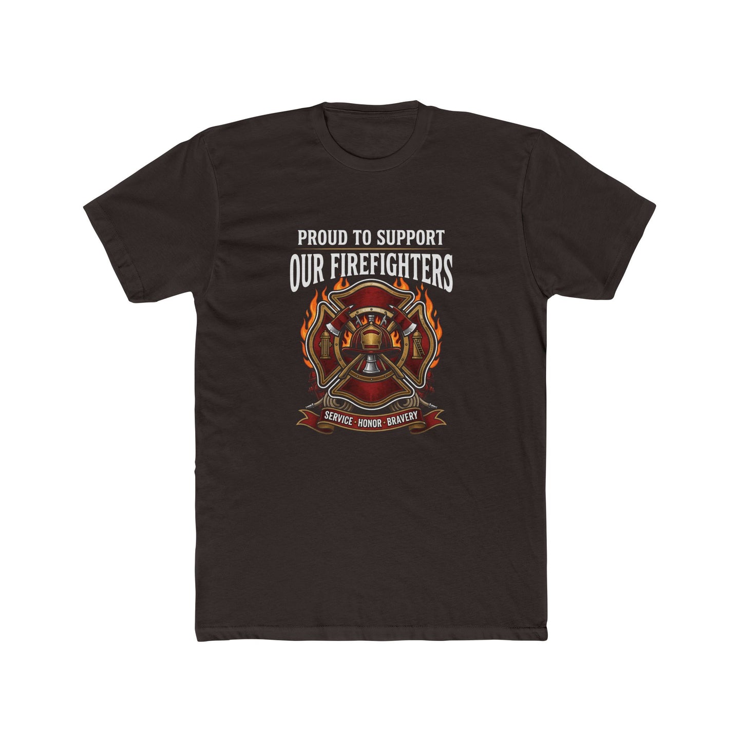 Firefighter Support T-Shirt — "Proud to Support Our Firefighters"