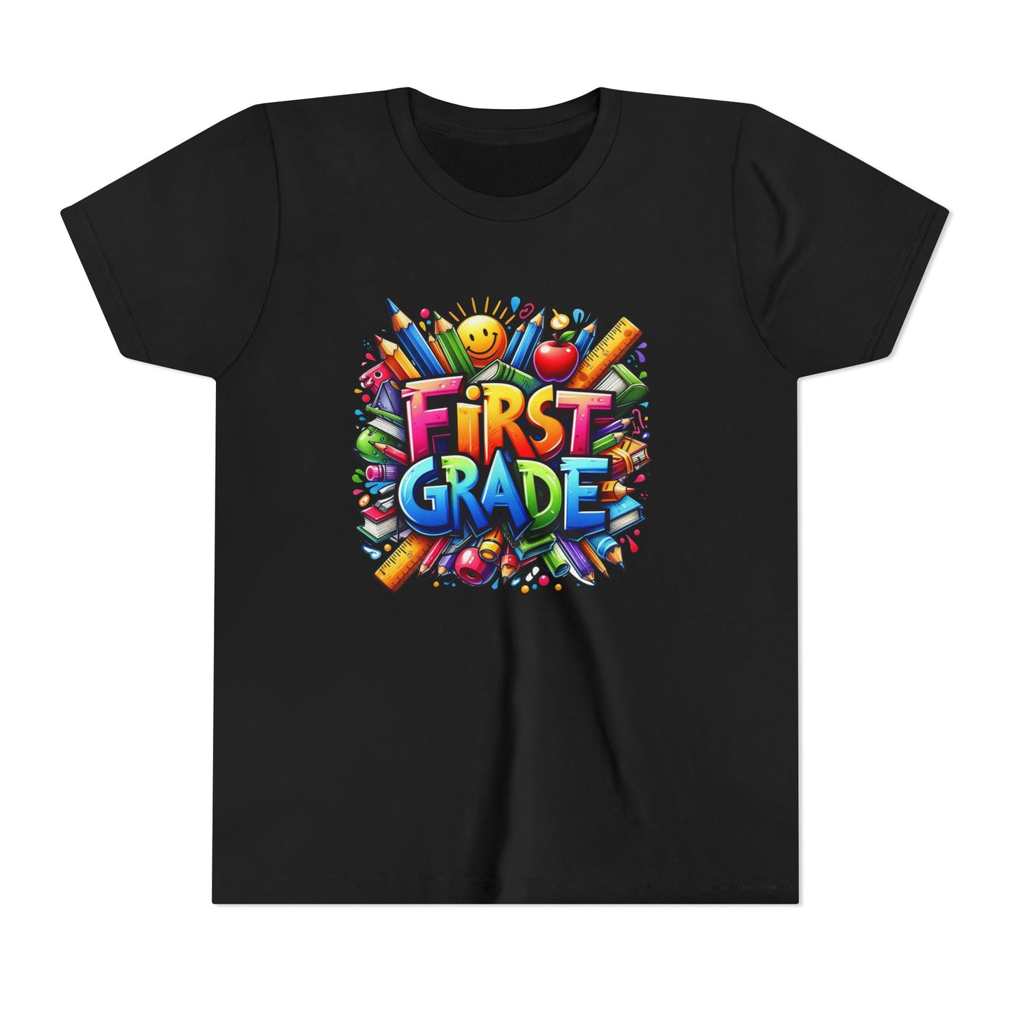 First Grade Kids Tee — Colorful Back-to-School Shirt for Boys & Girls