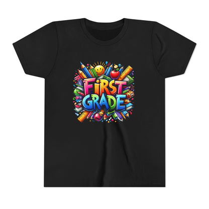 First Grade Kids Tee — Colorful Back-to-School Shirt for Boys & Girls
