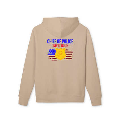 Chief of Police Retired Hoodie — Patriotic Police Badge Pullover