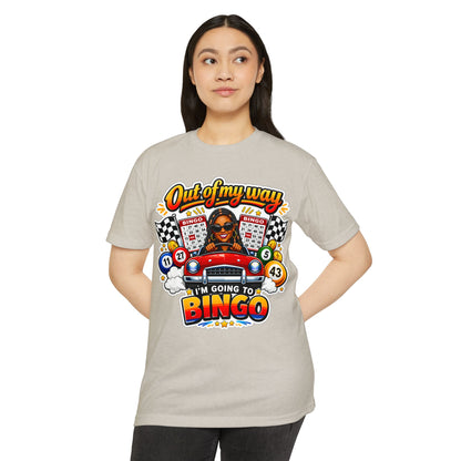 Bingo Driver T-Shirt — "Out of My Way I'm Going to Bingo" Retro Graphic Tee