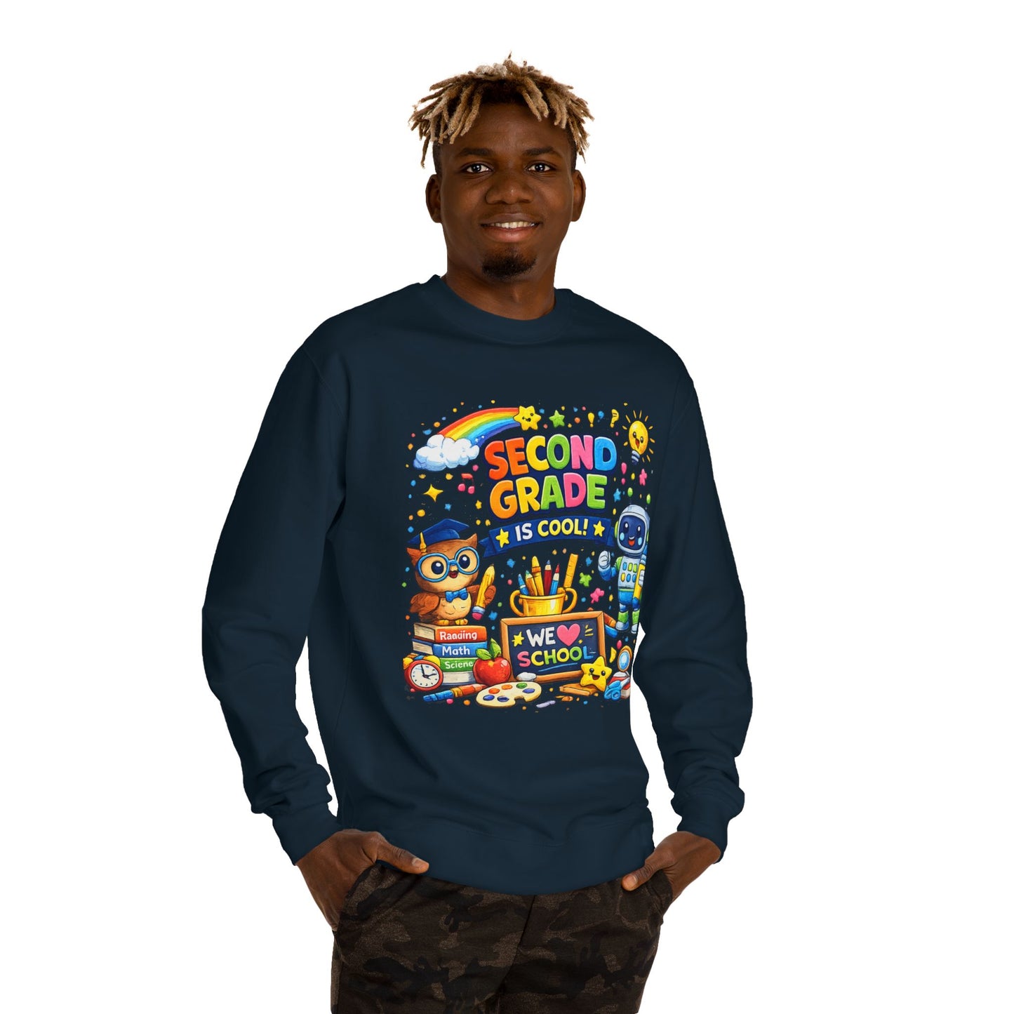 Second Grade Is Cool Sweatshirt – Cute School Kids Crewneck