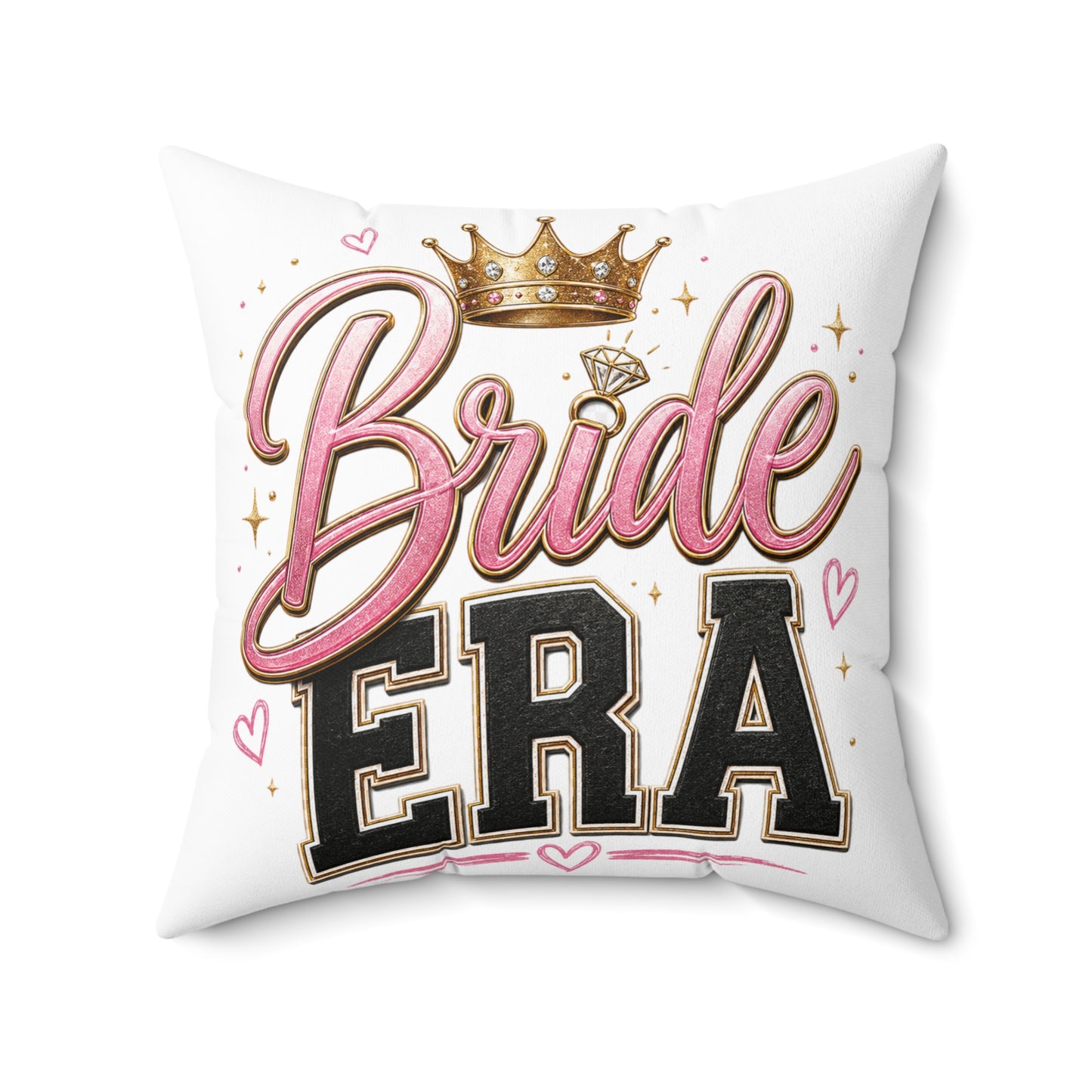Bride Era Square Throw Pillow — Bachelorette Bridal Shower Decorative Cushion
