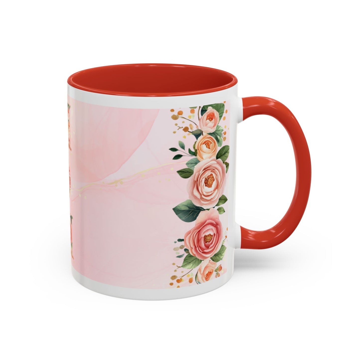Mom Floral Accent Coffee Mug – Pink Mother's Day Gift (11/15oz)