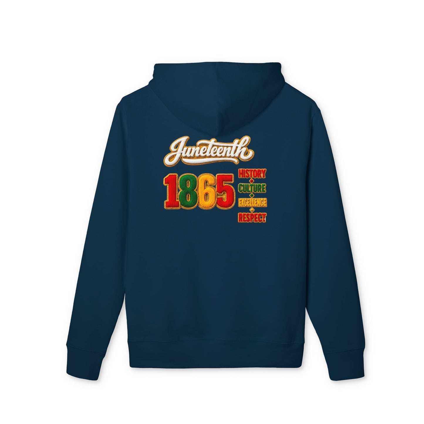 Juneteenth 1865 Hoodie — History, Courage, Resilience, Respect Pullover