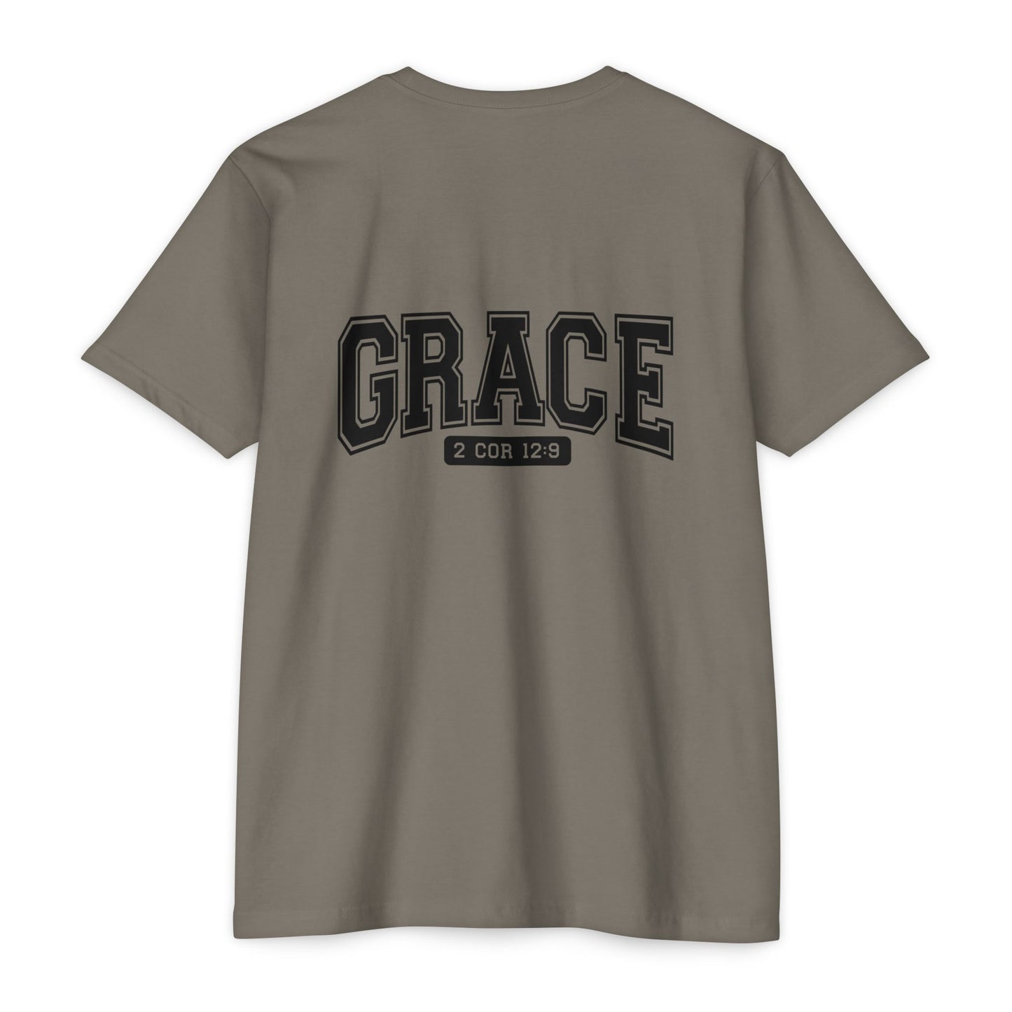 Grace T-Shirt — Faith Graphic Tee ("GRACE" with 2 Cor 12:9)