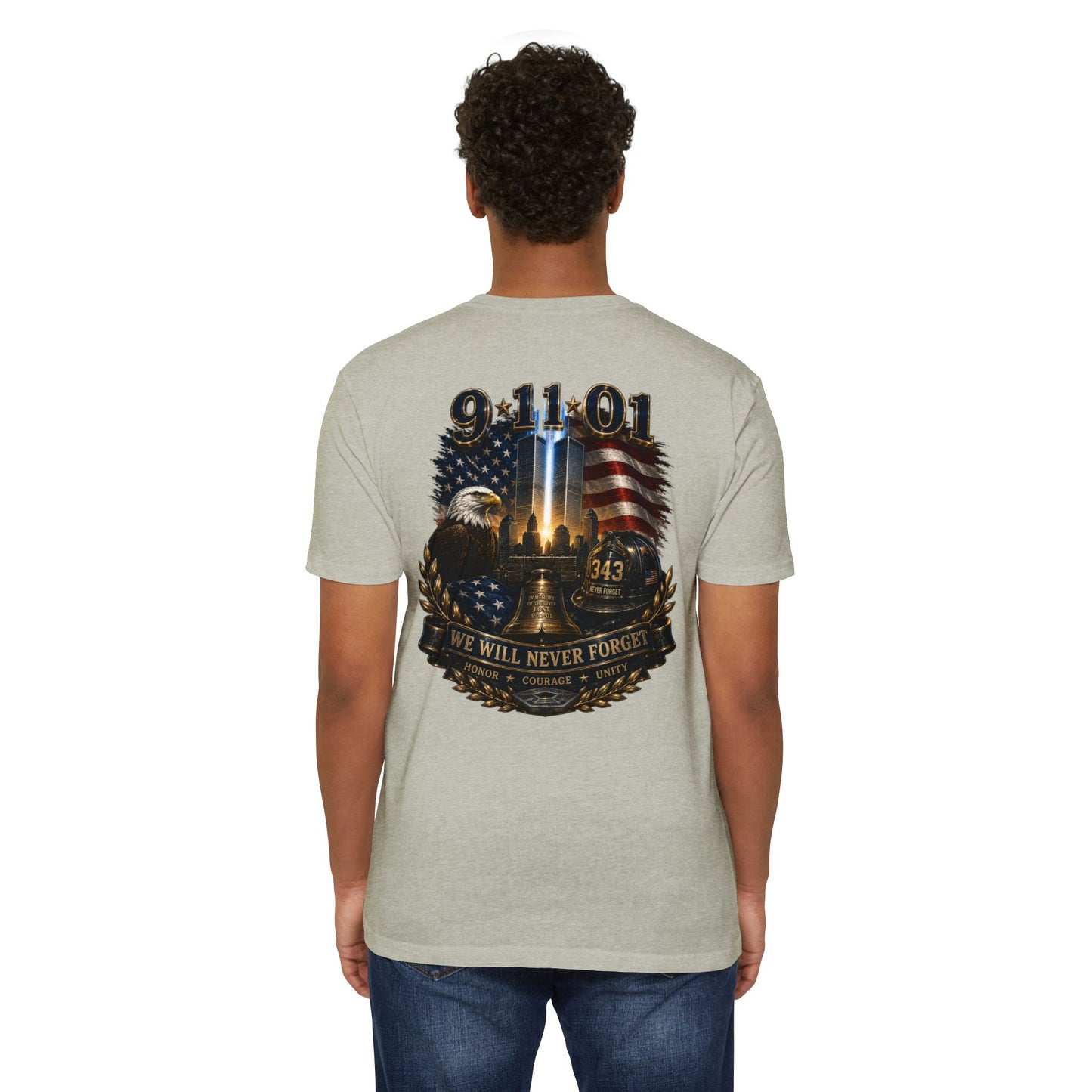 9/11 We Will Never Forget Memorial T-Shirt