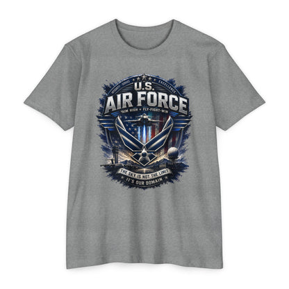 U.S. Air Force Graphic T-Shirt — Military Emblem Tee ("The Sky Is Not The Limit")