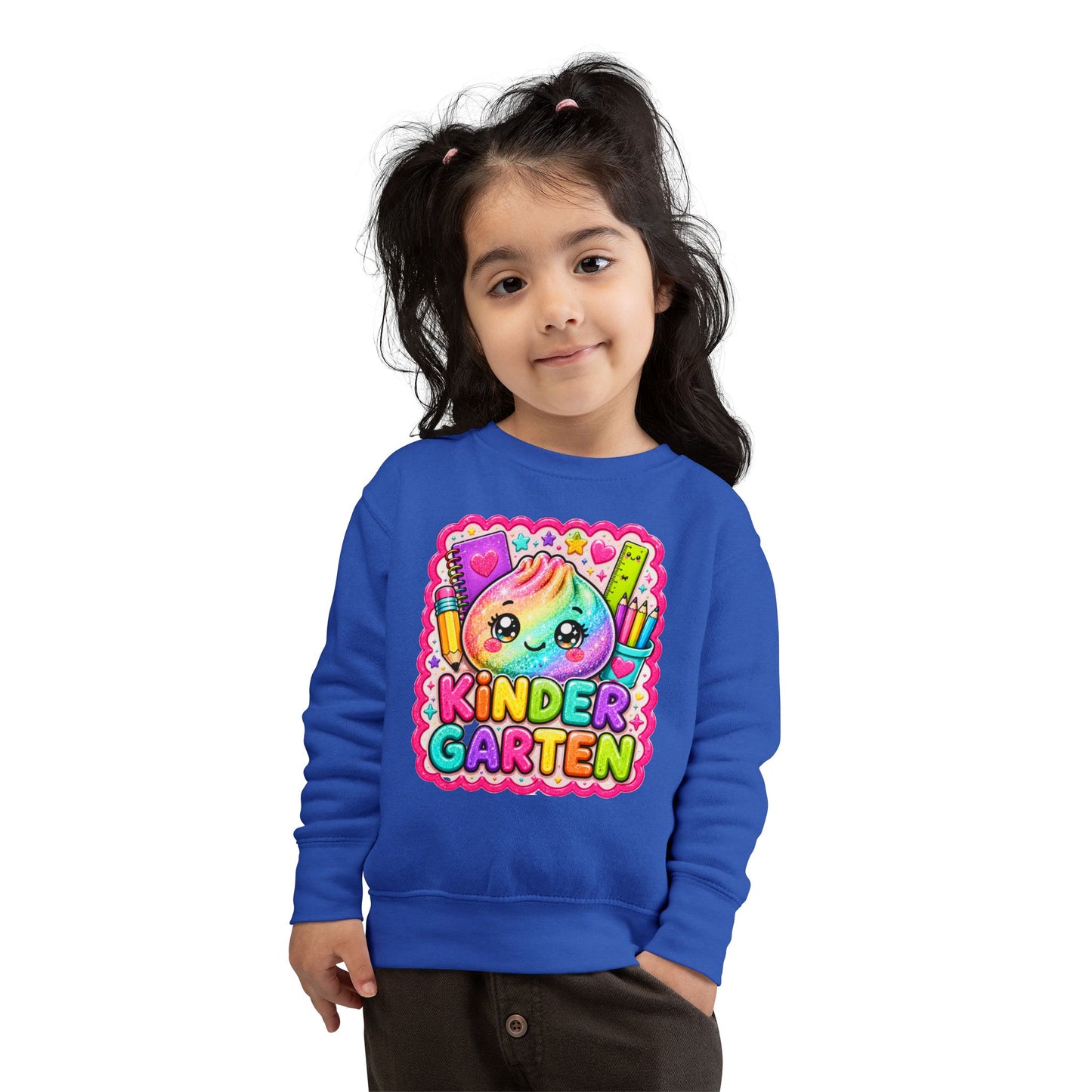 Kindergarten Cute Rainbow Character Toddler Sweatshirt