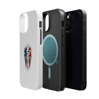 50 Years Patriotic iPhone Case — American Flag Anniversary Magnetic Impact-Resistant Case