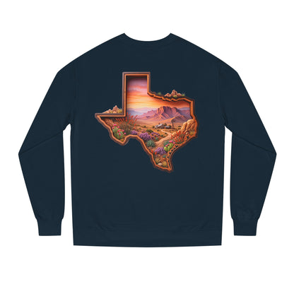 Texas Sunset Crewneck Sweatshirt — Scenic Lone Star State Landscape