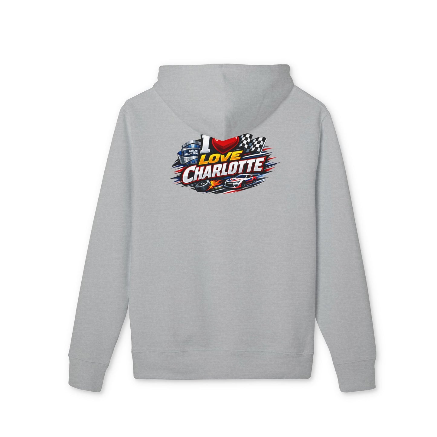 I Love Charlotte Racing Hoodie — Retro NASCAR-Inspired Pullover