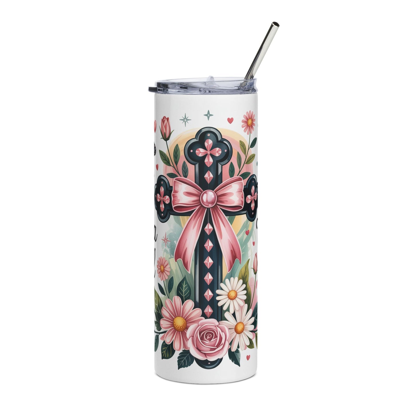Just A Girl Stainless Steel Tumbler 20oz Christian Travel Mug